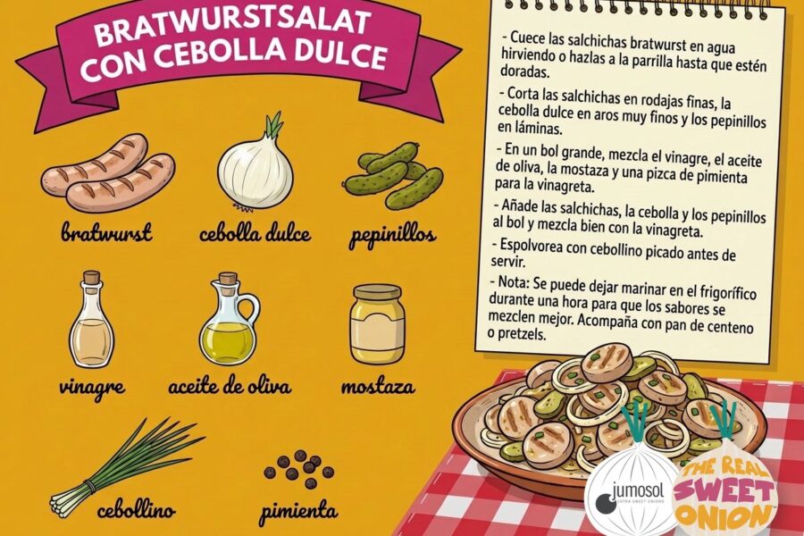receta bratwurstsalat cebolla dulce jumosol trso