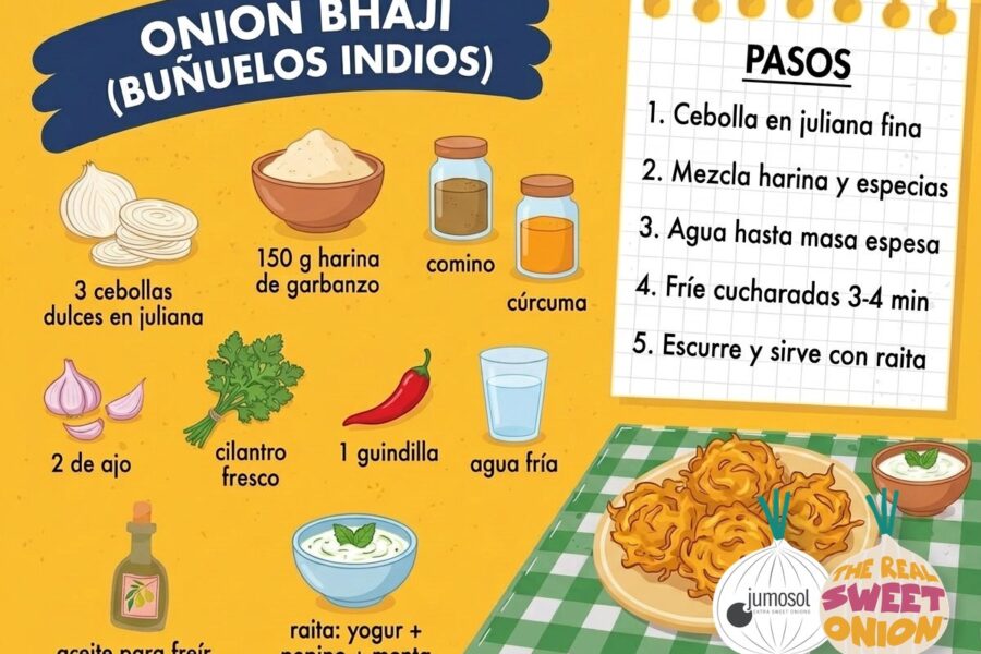 receta onion bhaji bunuelos jumosol trso