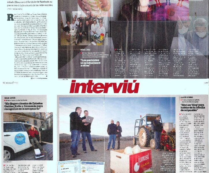 Reportaje de Interviú «Talentos con red» con Daniel Molina de Jumosol: «Abrí un blog para hablar de la cebolla de mi pueblo»