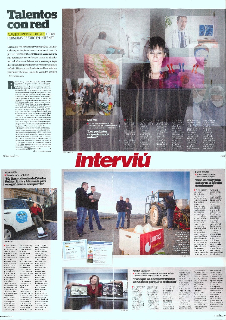 Héroes (currantes) del Social Media: nuestra experiencia en Fundación Telefónica 1 Reportaje de Interviú 'Talentos con red' con Jumosol entre los cuatro emprendedores destacados