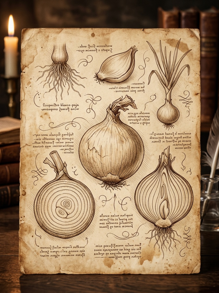 Alimentos funcionales y la cebolla: un debate que ya existía en 2008 1 Lámina botánica histórica de la cebolla dulce de Fuentes de Ebro, al estilo de los cuadernos naturalistas clásicos