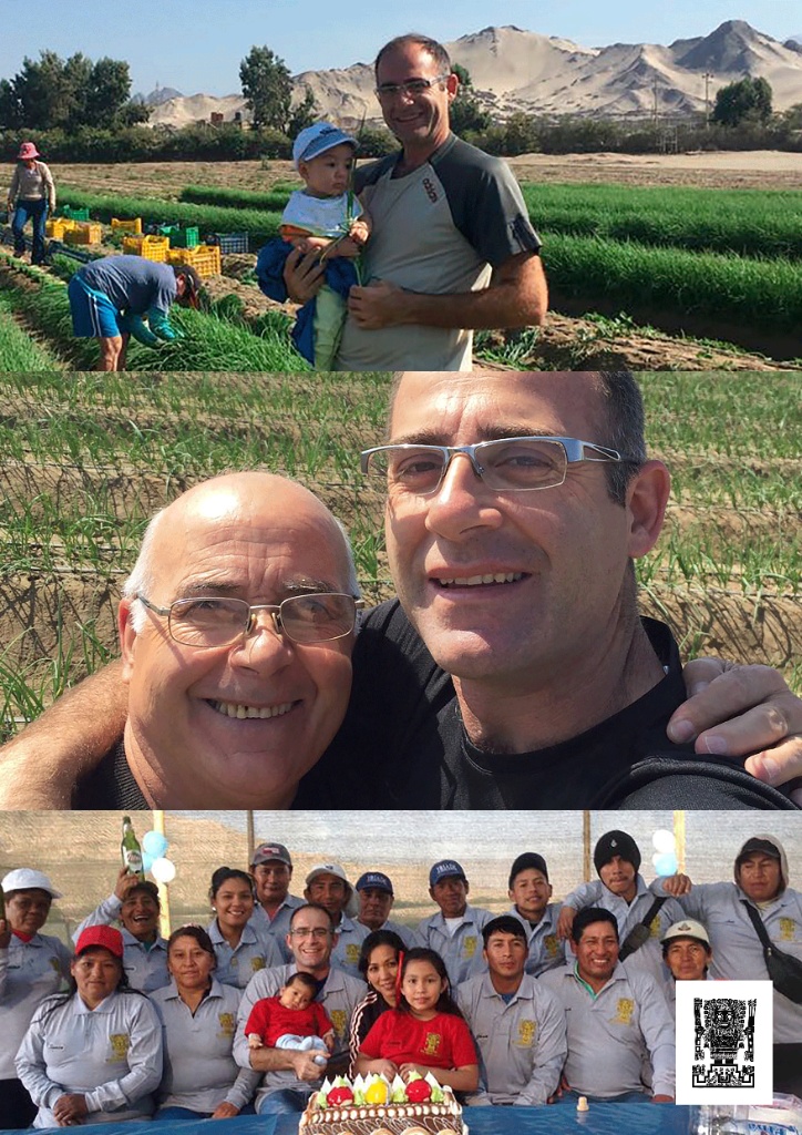 ¿Por qué mi cebolla dulce Jumosol no siempre es de Fuentes de Ebro? Te lo explicamos. 1 Samuel de Jumosol con su familia y el equipo en los campos de cebolla dulce de Virú (Perú)